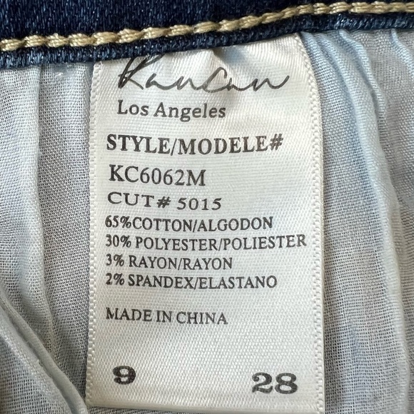 KanCan Distressed Stretch Denim Jean Skirt With Raw Released Hem - Size 9/28 - Picture 8 of 9